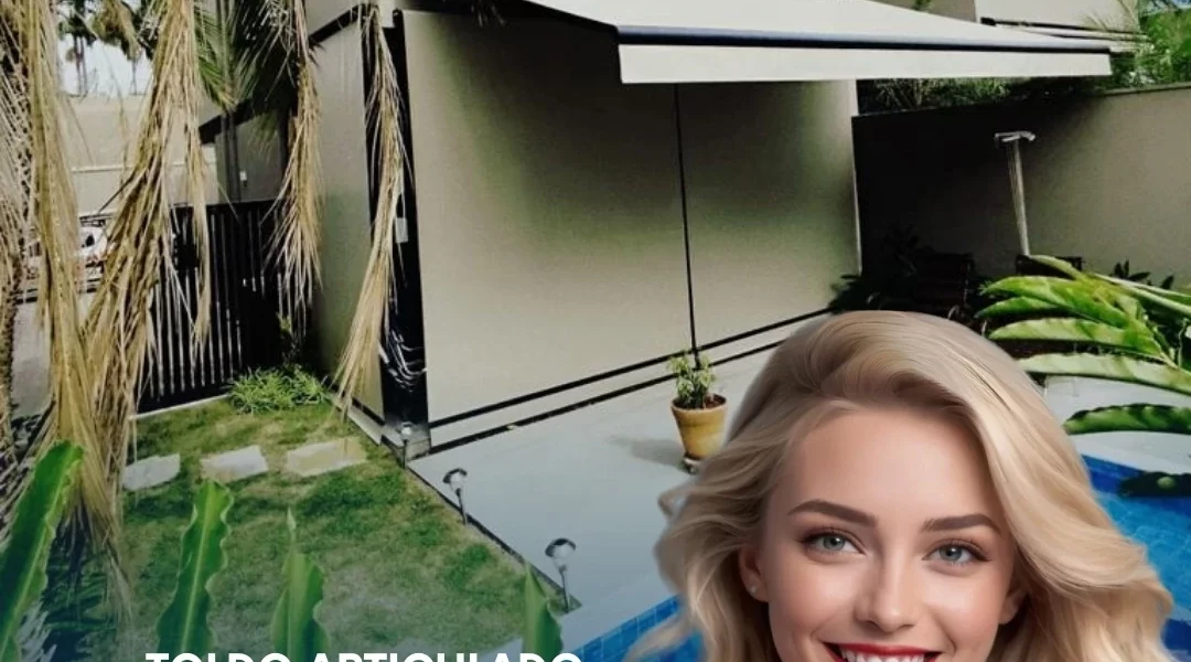 Toldo articulado e toldo cortina em riviera de são lourenço